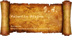 Valentin Alvina névjegykártya